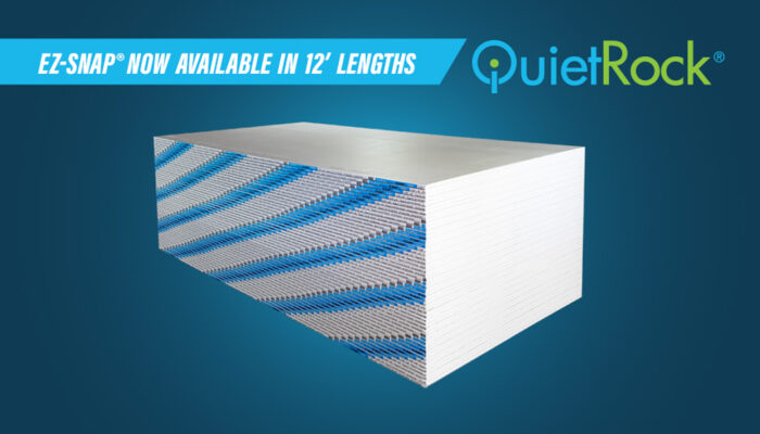 QuietRock EZ-SNAP Now available in 12 foot lengths